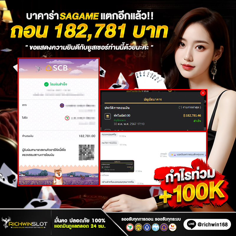 richwinslot-ถอน 182,781 บาท